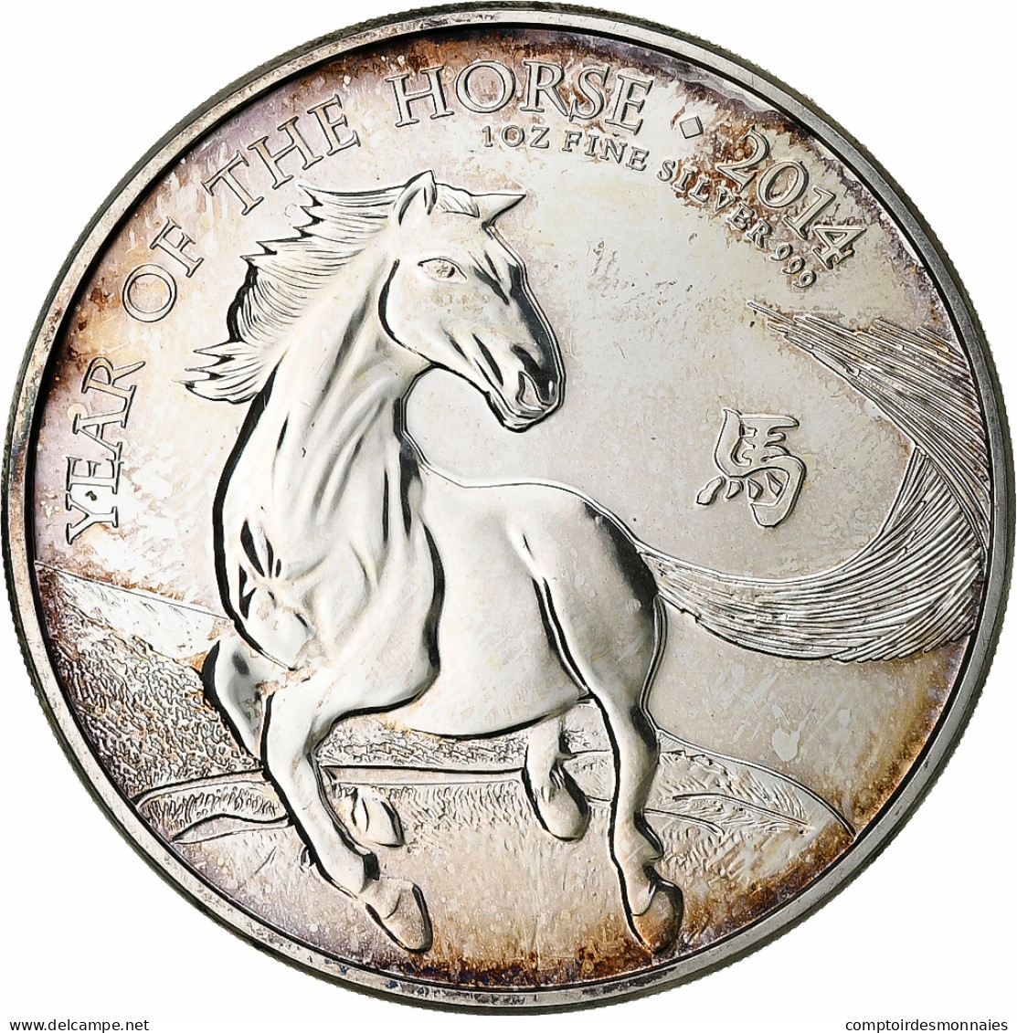 Monnaie, Grande-Bretagne, Elizabeth II, Year Of The Horse, 1 Oz, 2 Pounds, 2014 - 2 Pounds