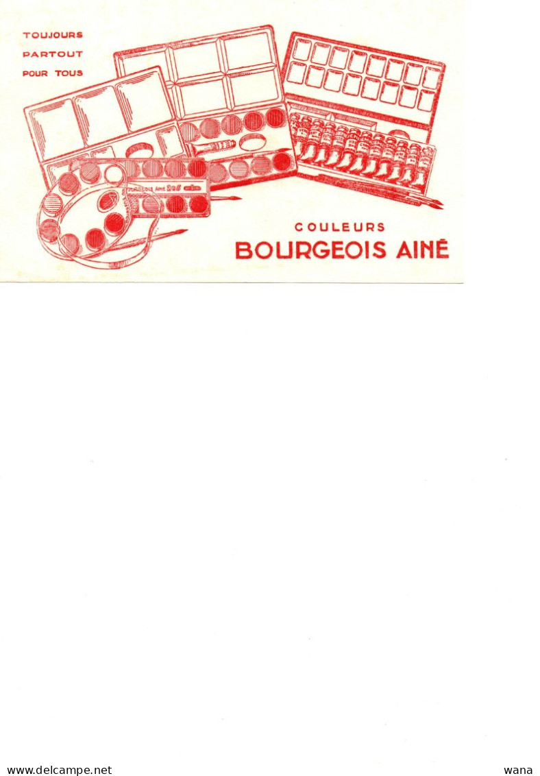 Buvard Couleurs Bourgeois Ainé Rouge - Moutardes