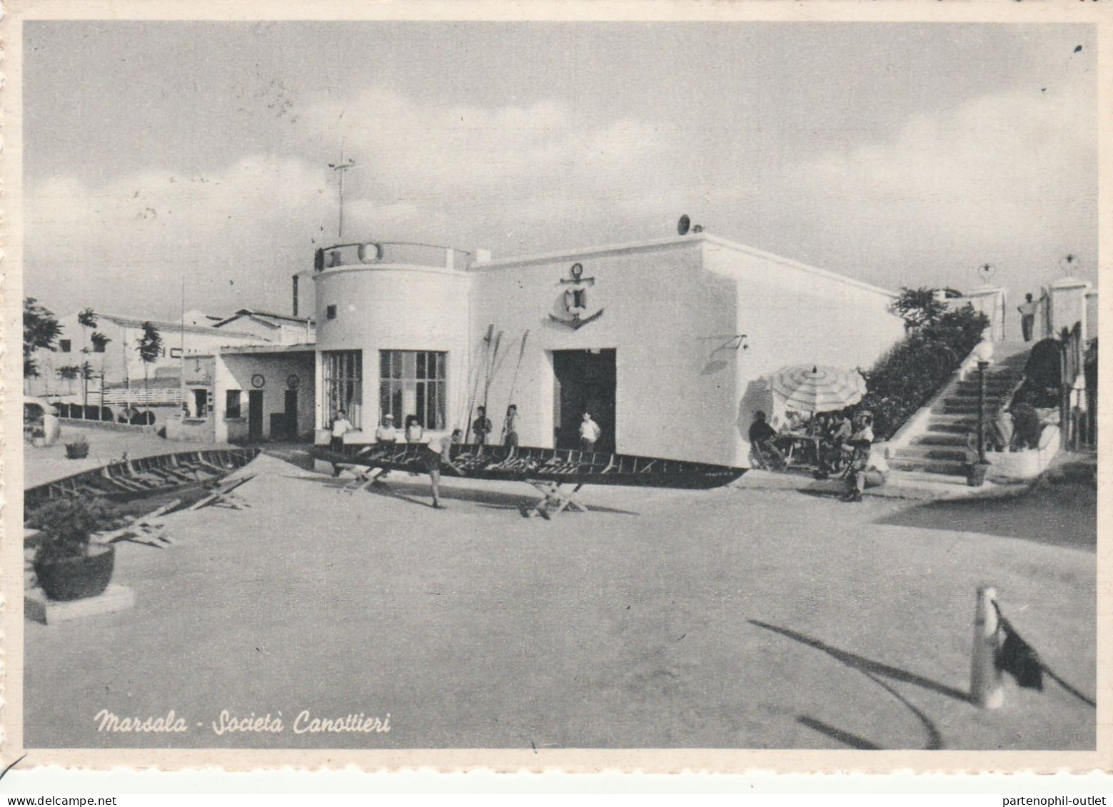 Cartolina - Postcard /   Viaggiata - Sent  /  Marsala - Società Canottieri. ( Gran Formato ) - Marsala