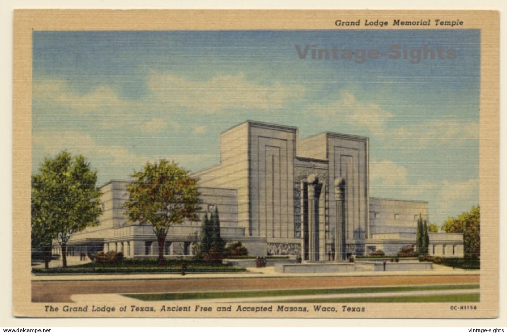 Waco / USA: Grand Lodge Of Texas, Free & Accepted Masons (Vintage PC ~1930s/1940s) - Waco