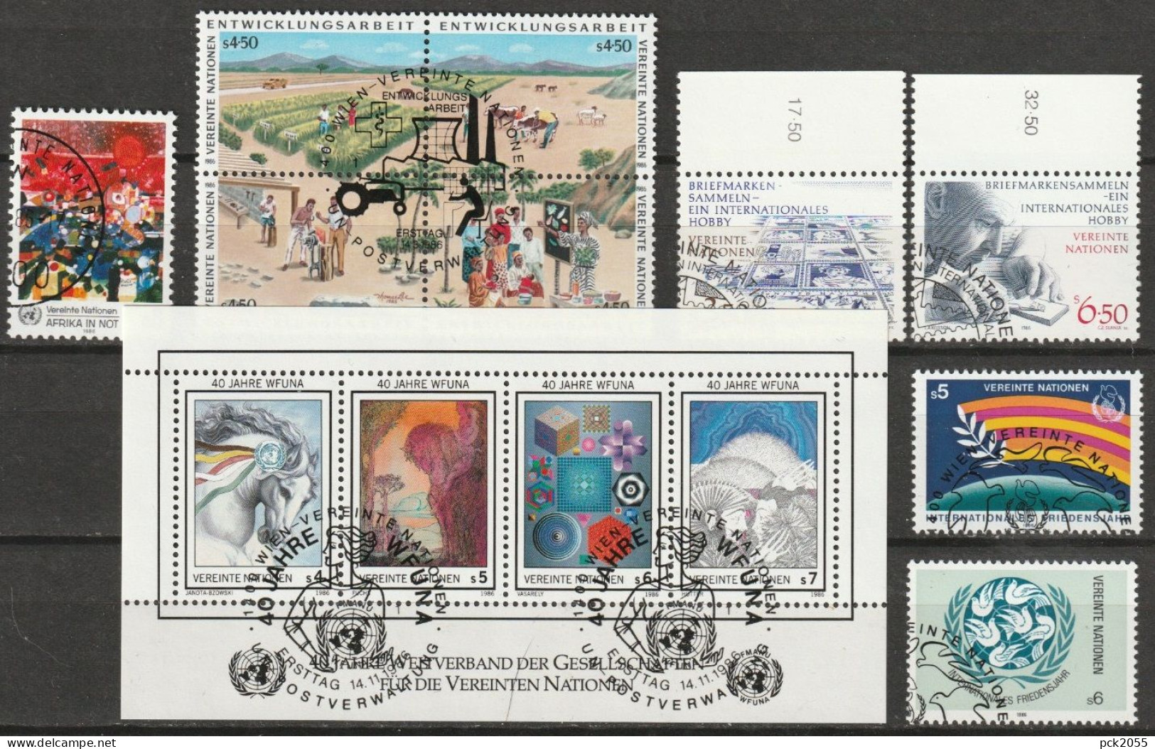 UNO Wien Jahrgang 1986 MiNr.55 -  67 O Gest. Komplett ( EK190/5)  Günstige Versandkosten - Used Stamps