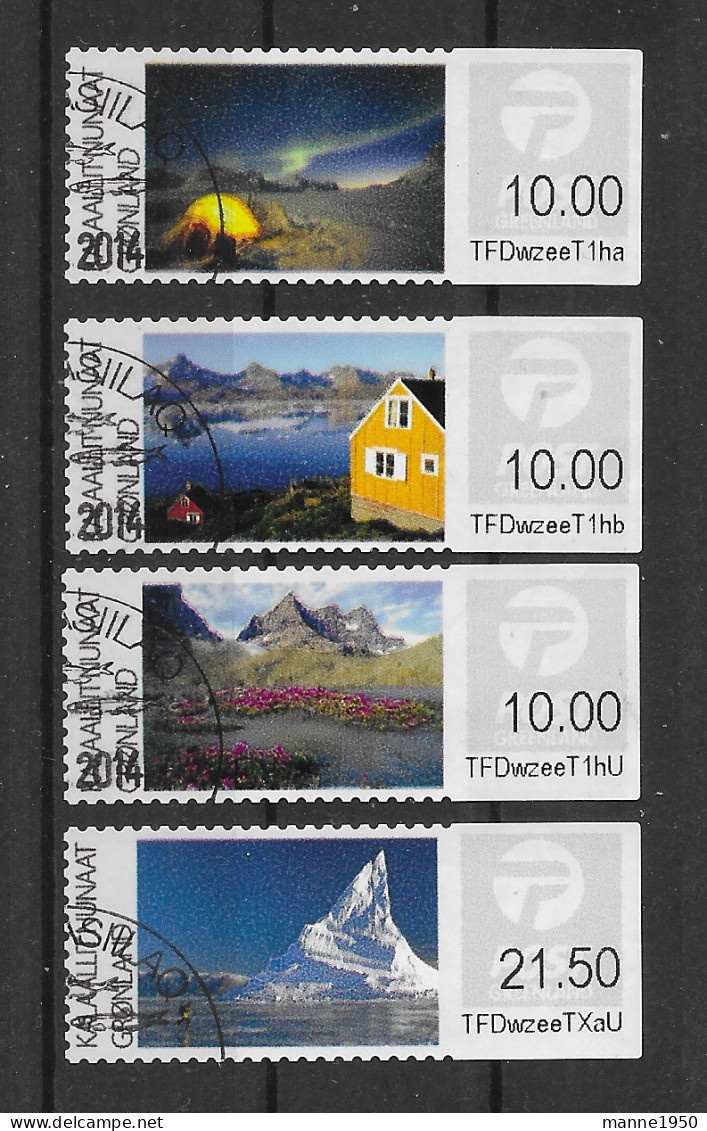 Grönland 2014 Landschaften Mi.Nr. 9-12 Kpl. Satz Gestempelt - Machine Stamps