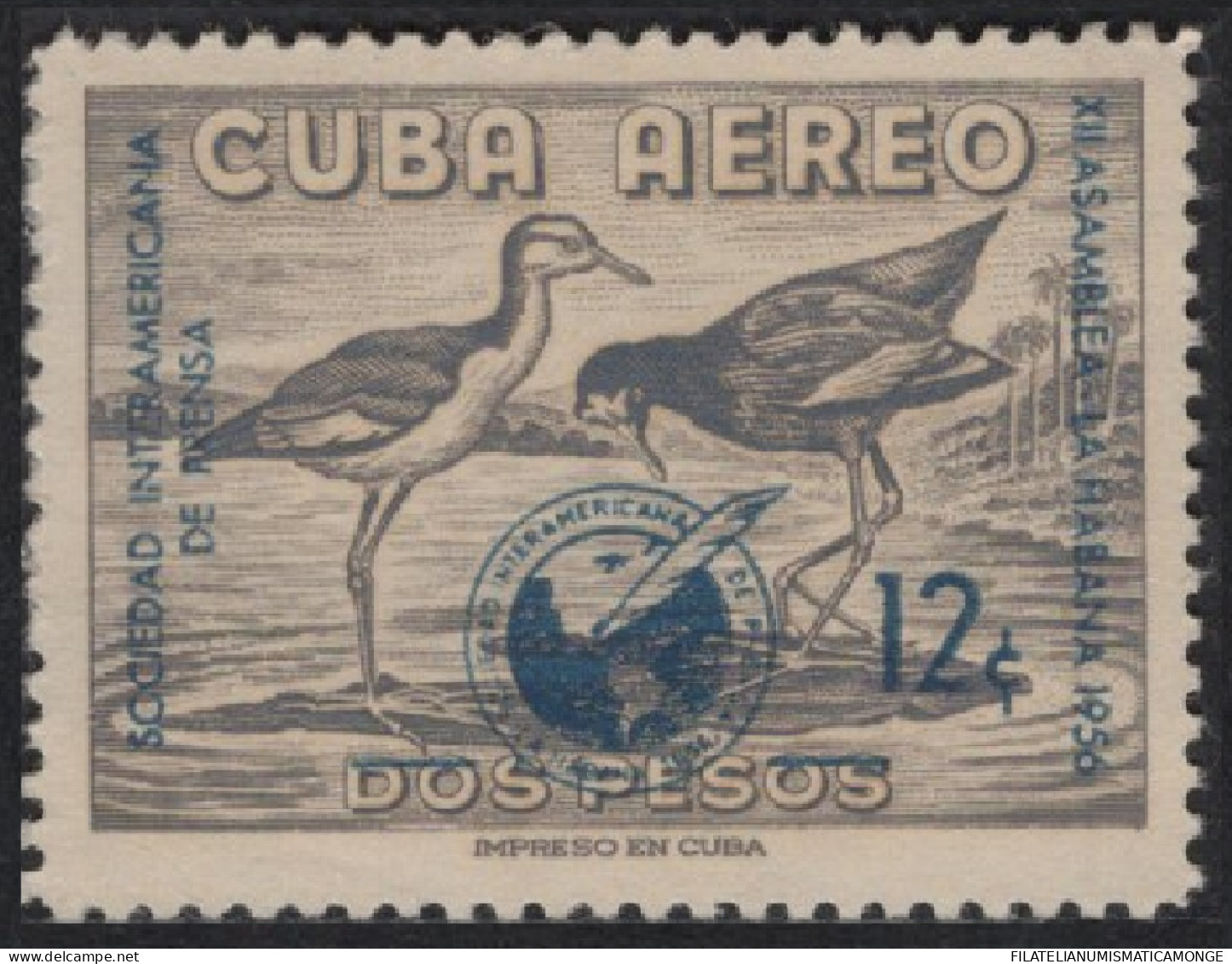 Cuba 1956 Aereo 150 **/MNH 12º De Asamblea De La Sociedad Interamericana De Pre - Neufs