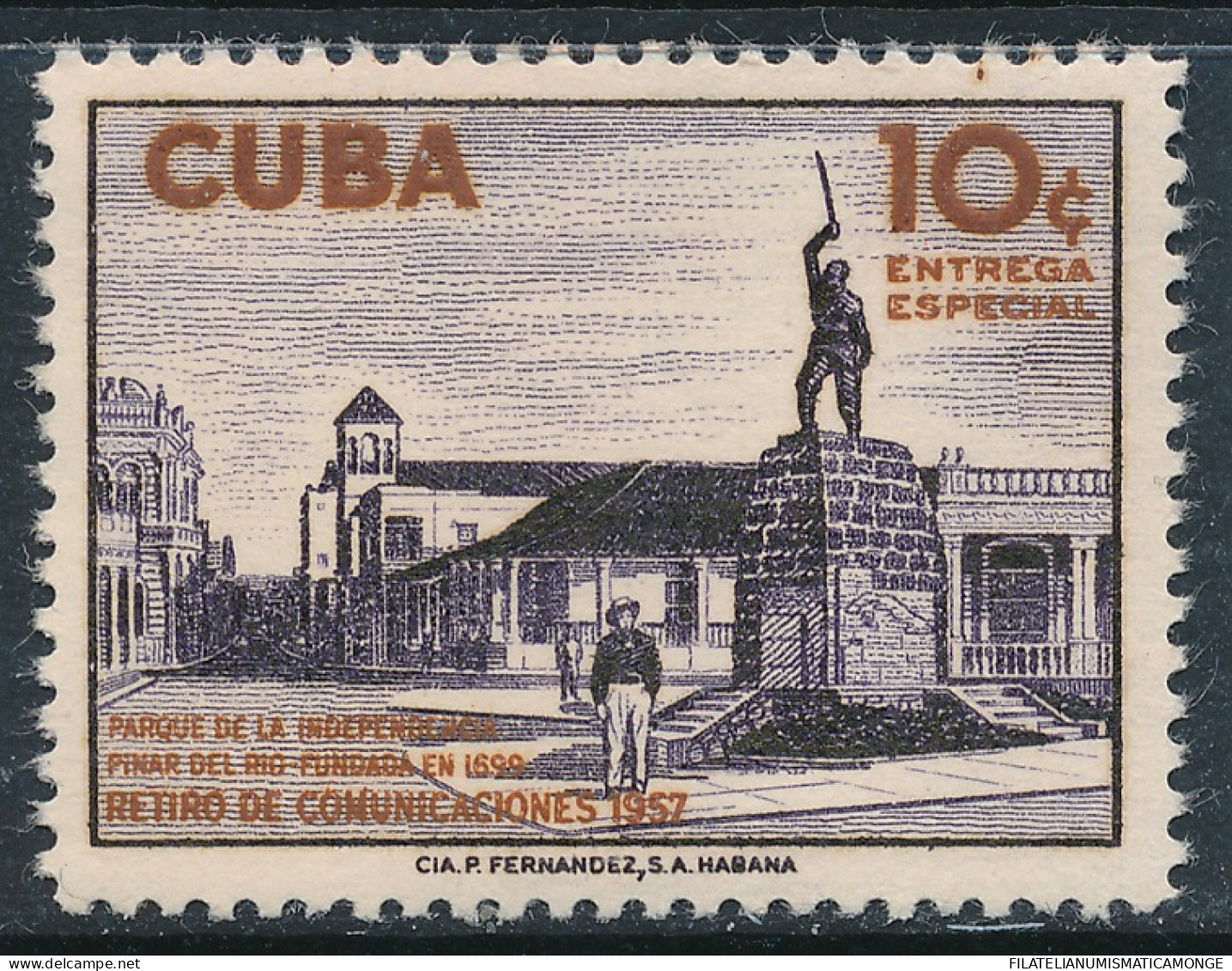 Cuba 1957 Urgentes 21 **/MNH Parque De La Independencia.  - Ungebraucht
