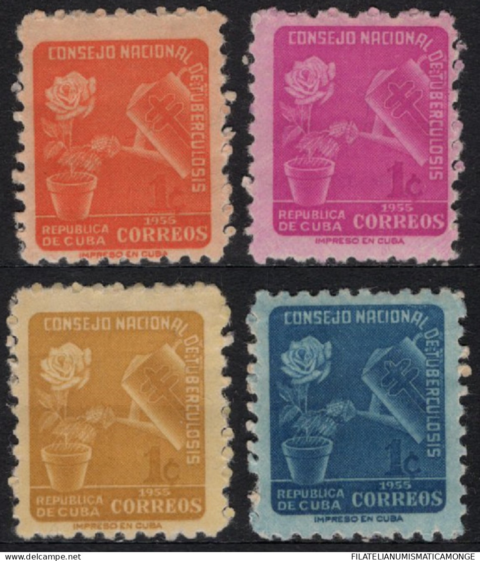 Cuba 1955 Beneficencia 24/27 */MH Consejo Nacional. (4sellos)  - Ongebruikt