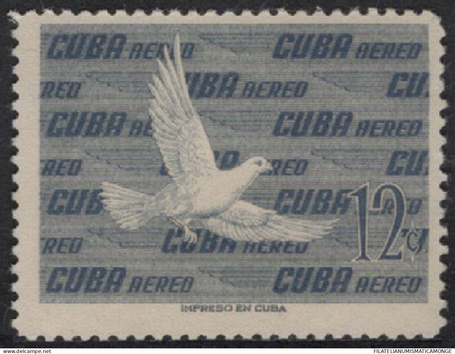 Cuba 1956 Aereo 136 ** Serie Basica / Pajaros.  - Unused Stamps