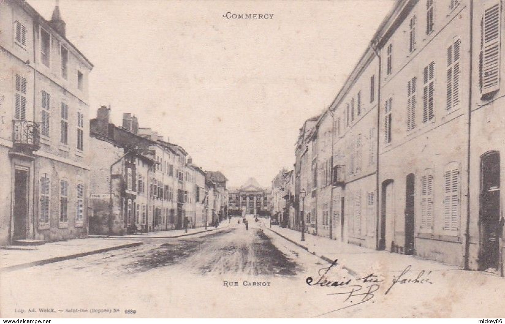 COMMERCY   --1904--Rue Carnot  .....carte Précurseur ....cachets - Commercy