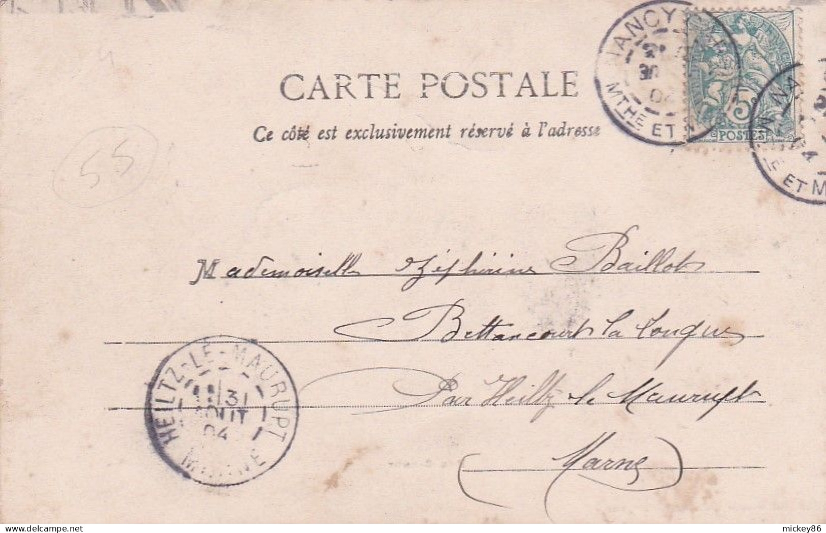 COMMERCY   --1904--Rue Carnot  .....carte Précurseur ....cachets - Commercy