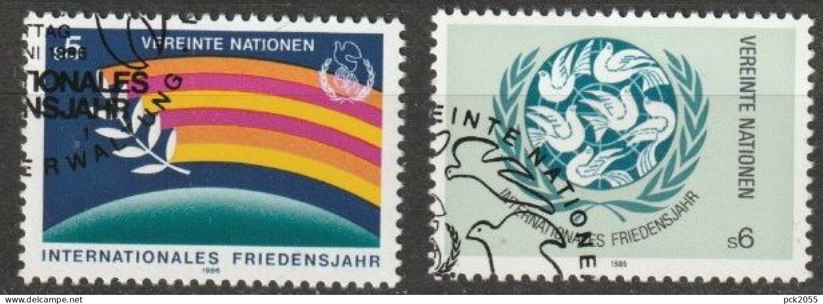 UNO Wien 1986 MiNr.62 - 63  O Gest. Intern. Jahr Des Friedens ( 2416 ) - Used Stamps