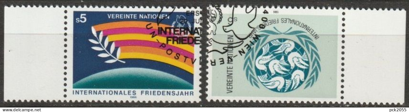 UNO Wien 1986 MiNr.62 - 63  O Gest. Intern. Jahr Des Friedens ( 2321 ) - Usados