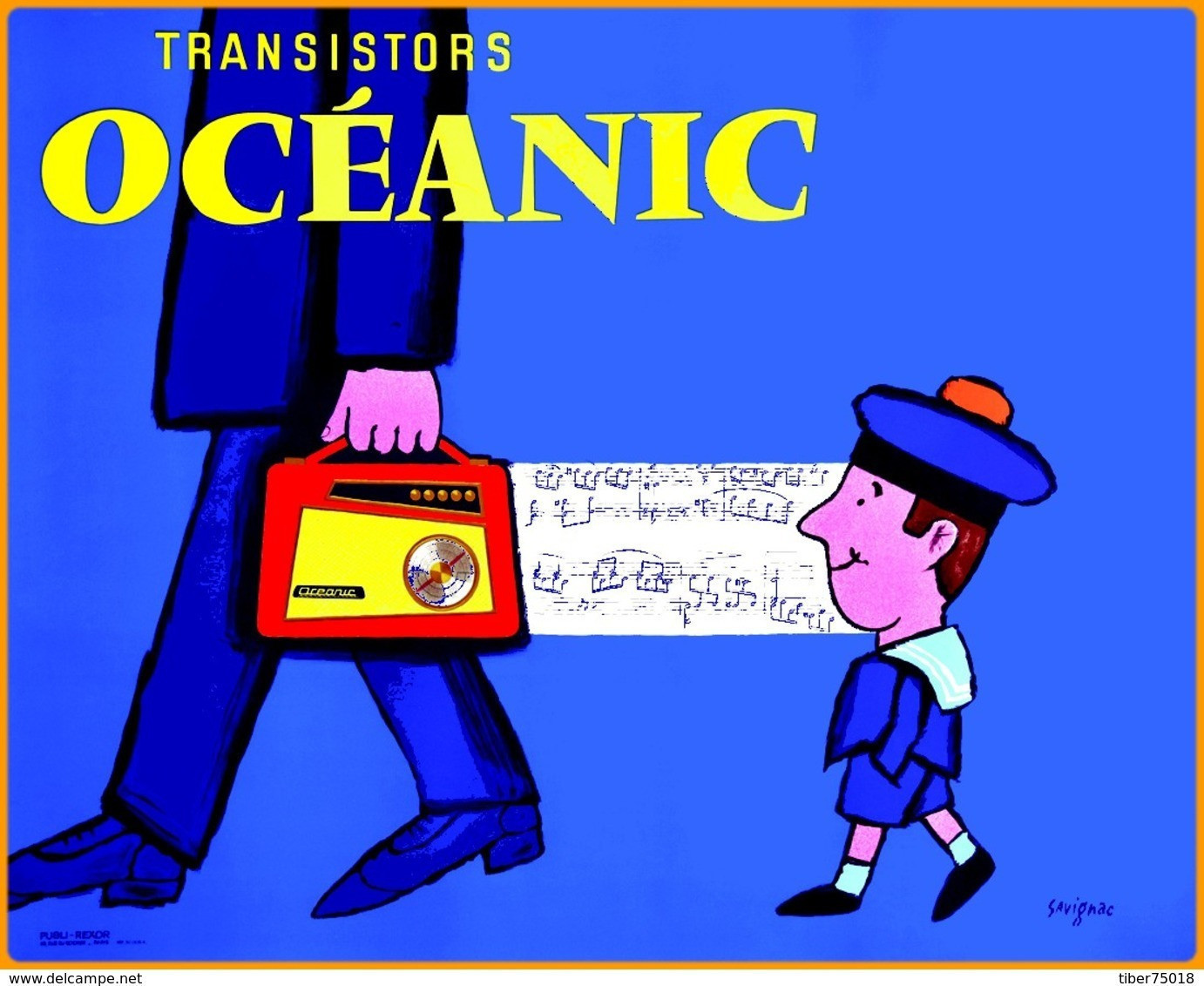 Carte Postale : Transistors Océanic (affiche) Illustration : Savignac - Savignac