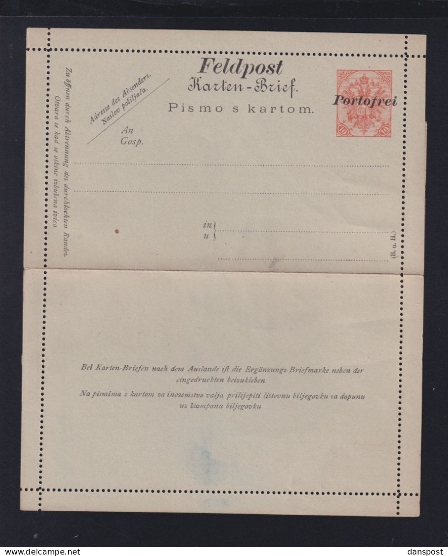 KuK Feldpost Kartenbrief Ungebraucht - Carte-Lettere