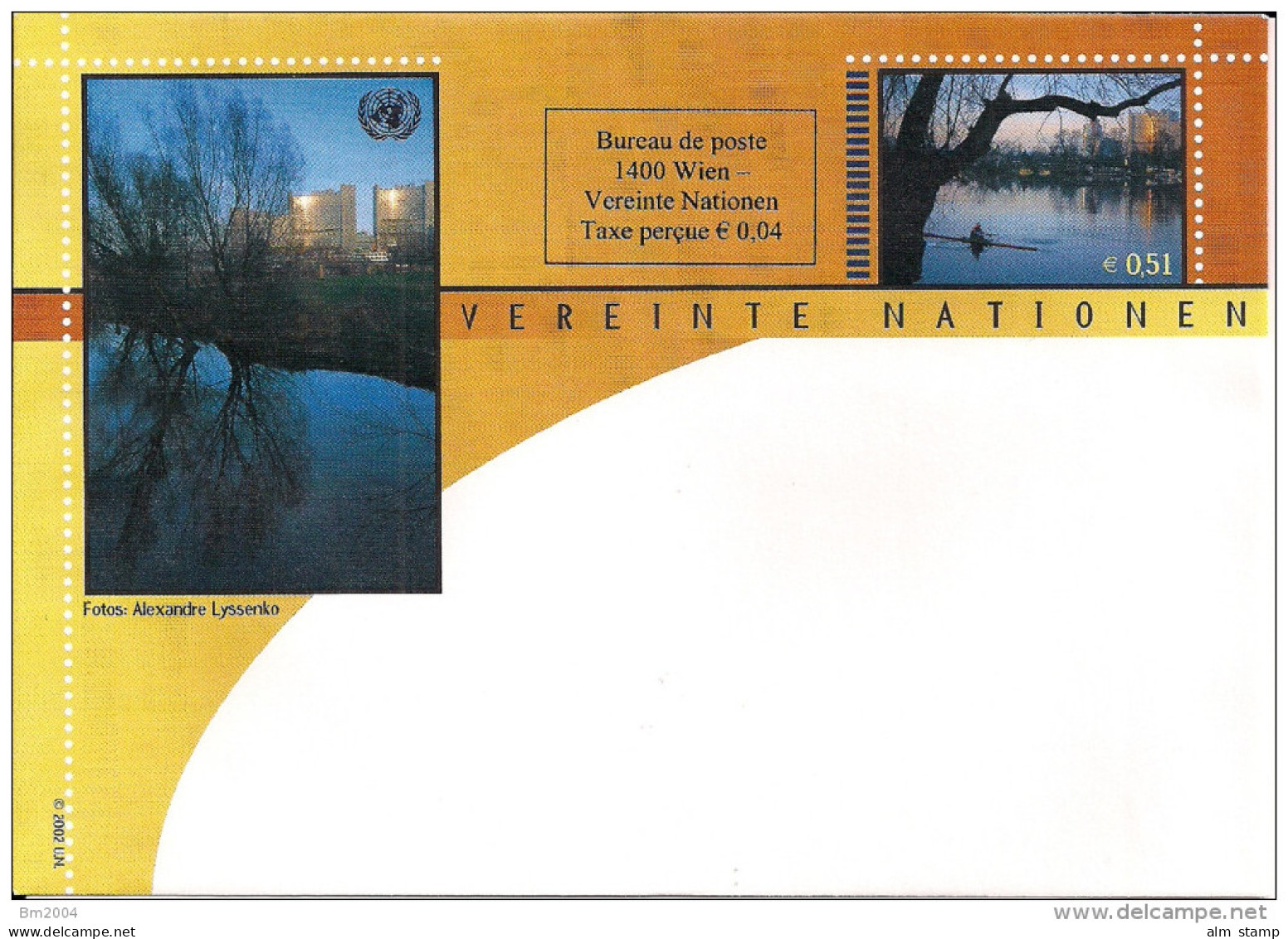 2002 UNO Wien  Ganzsache  Bureau De Poste  1400 Wien  EUR 0,51 - FDC