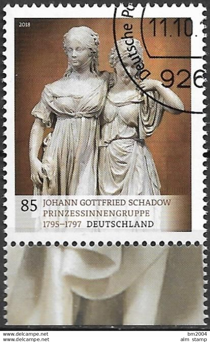 2018  Deutschland Germany Mi.  3416 FD-used Weiden  Prinzessinnengruppe; Doppelstandbild - Gebraucht