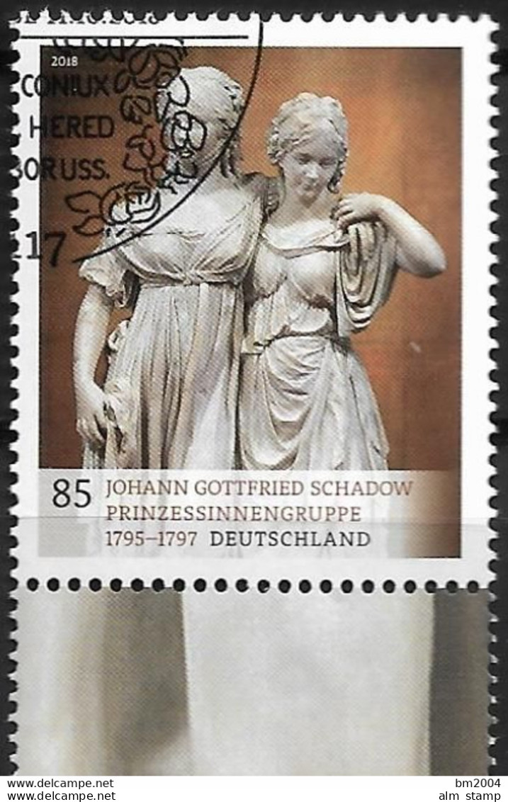 2018  Deutschland Germany Mi.  3416 FD-used Berlin  Prinzessinnengruppe; Doppelstandbild - Used Stamps