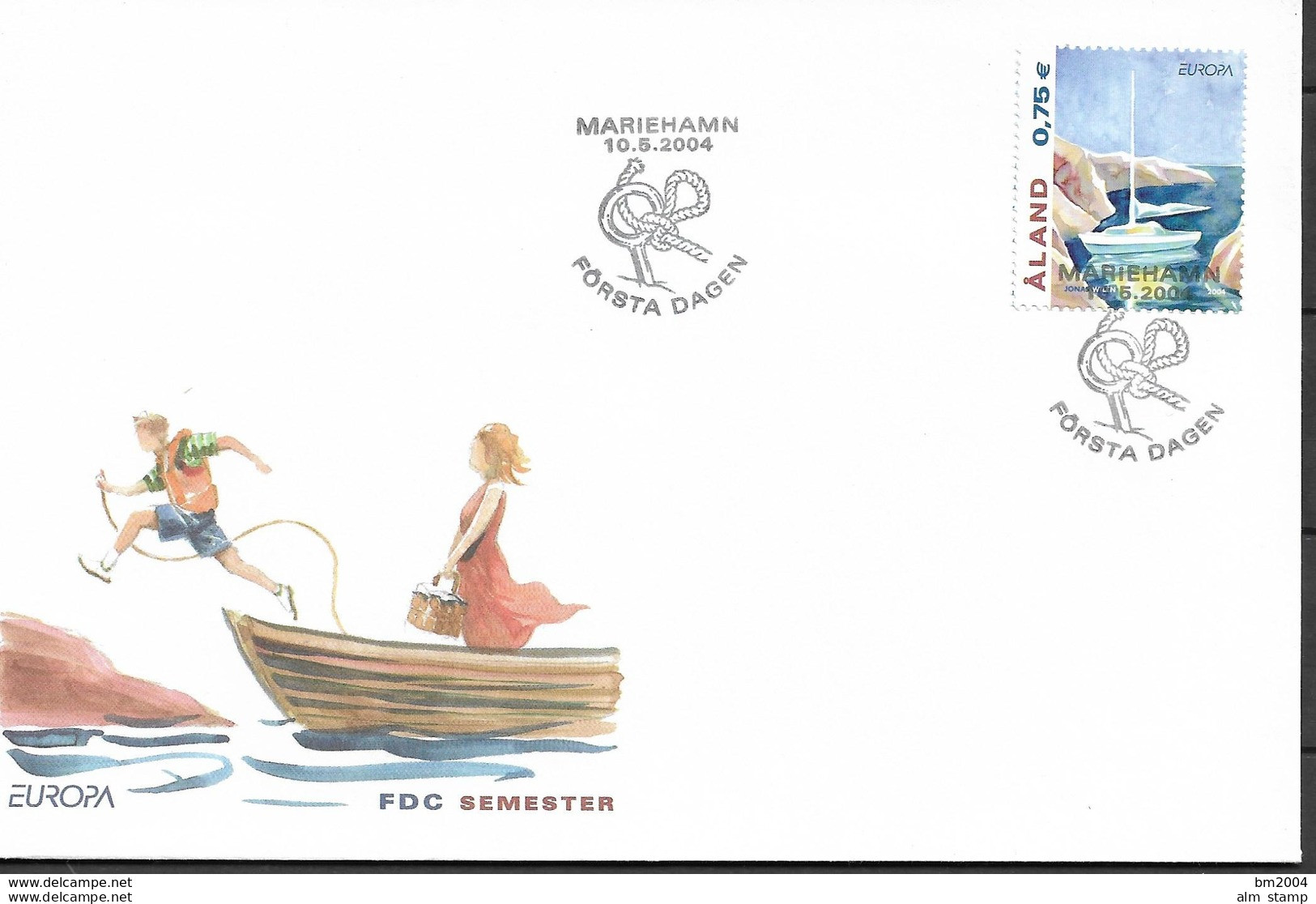 2004  Aland Mi. 235 FDC   . Europa: Ferien. - 2004