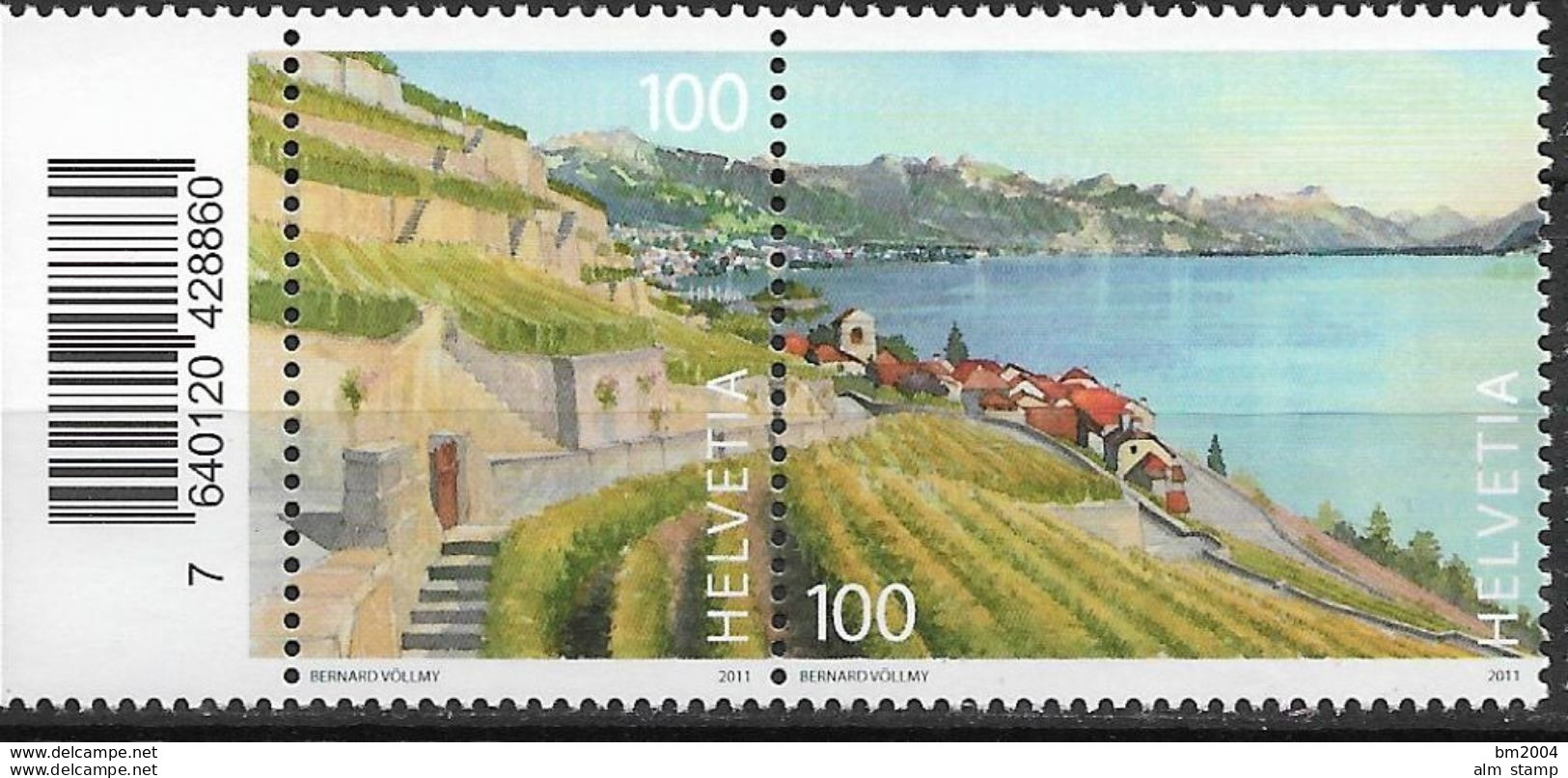 2011 Schweiz Mi 2221-2  2222 -3  **MNH   Weinanbaugebiet Lavaux Am Genfer See - Unused Stamps