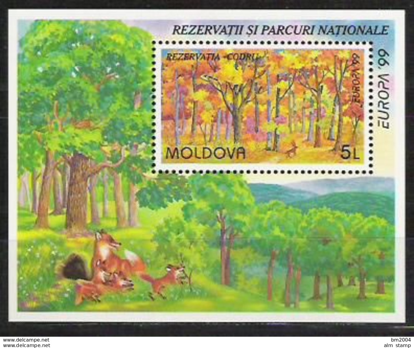 1999 Moldawien   Mi. Bl. 18 **MNH   Europa: Natur- Und Nationalparks - 1999