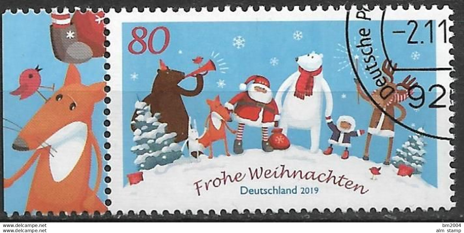 2019 . Deutschland Gemany  Mi..3505 FD- Used  Weiden  Weihnachten - Gebraucht