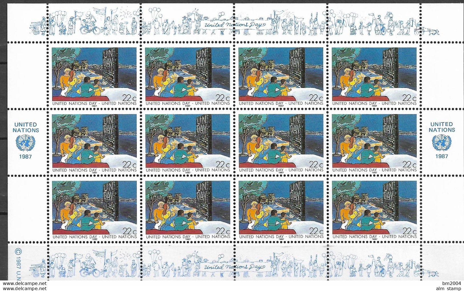 1987 UNO New York  Mi. 540-1 **MNH  Tag Der Vereinten Nationen - Hojas Y Bloques