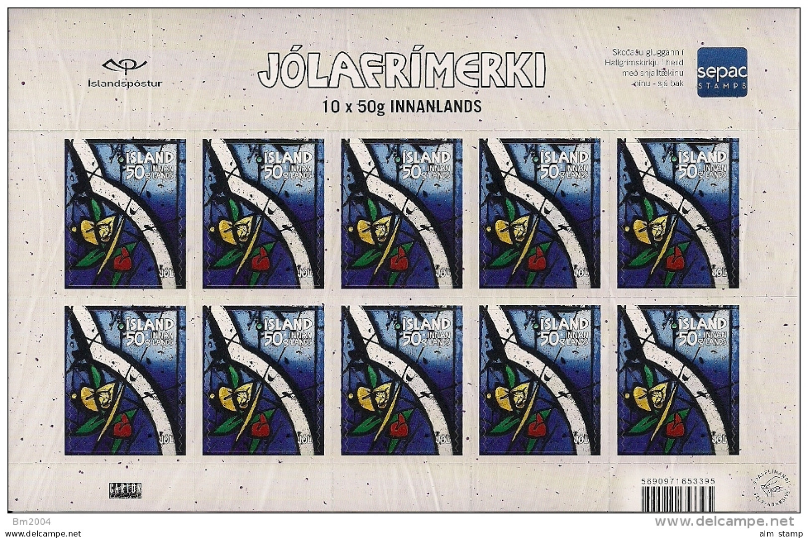 2013 Iceland  Island Mi. 1411-13 **MNH  Sheet  NOEL  Weihnachten. Odr. Mit Lacküberzug - Neufs