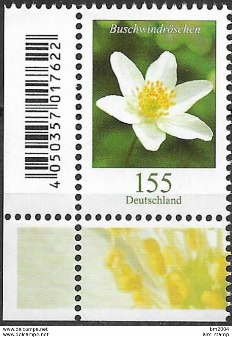 2019 Deutschland Germany Mi. 3472 **MNH  EUL  Blumen   Buschwindröschen (Anemone Nemorosa) - Gebraucht