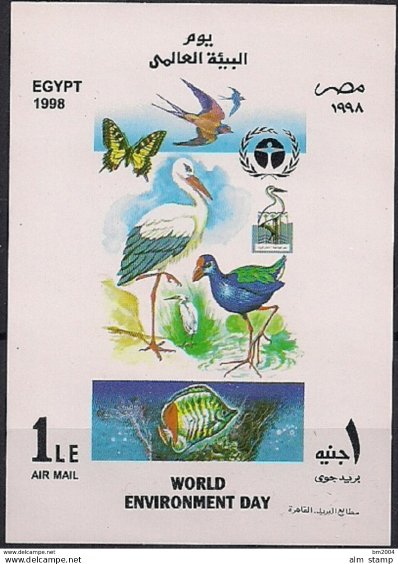 1998 Ägypten.Mi. Bl 68 **MNH     Internationaler Tag Der Umwelt. - Ungebraucht