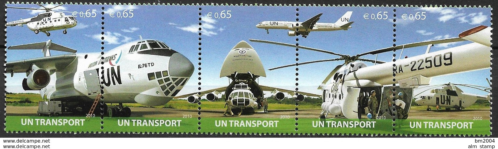 2010 UNO Wien Mi.  678-82 **MNH  Transportmittel Der Vereinten Nationen - Neufs