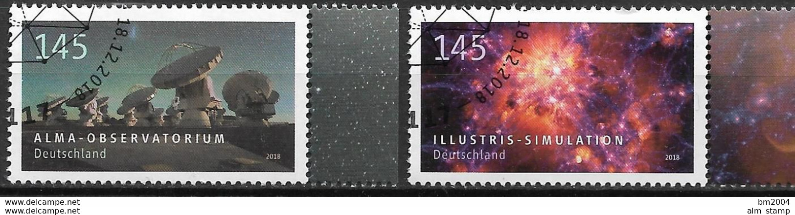 2018  Deutschland Germany  Mi. 3425-6 FD-used Berlin   Astrophysik - Gebraucht