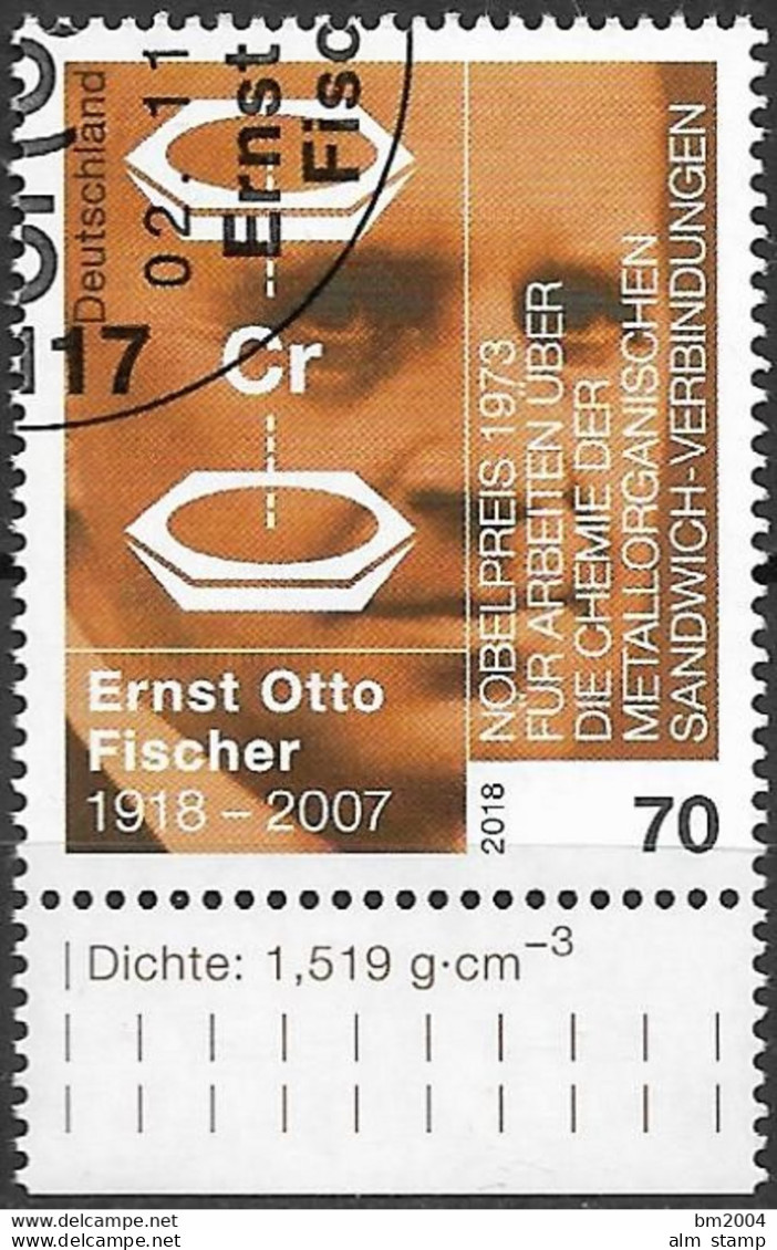 2018  Deutschland Germany  Mi. 3420 FD-used Berlin 100. Geburtstag Von Ernst Otto Fischer. - Gebraucht