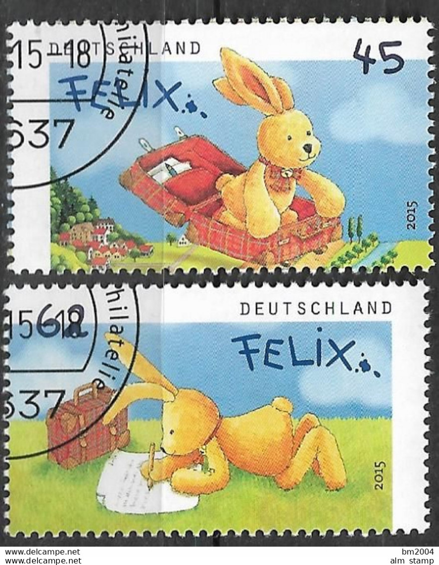 2015  Deutschland  Mi  3140 -1 FD-used Weiden Felix, Der Hase - Gebraucht