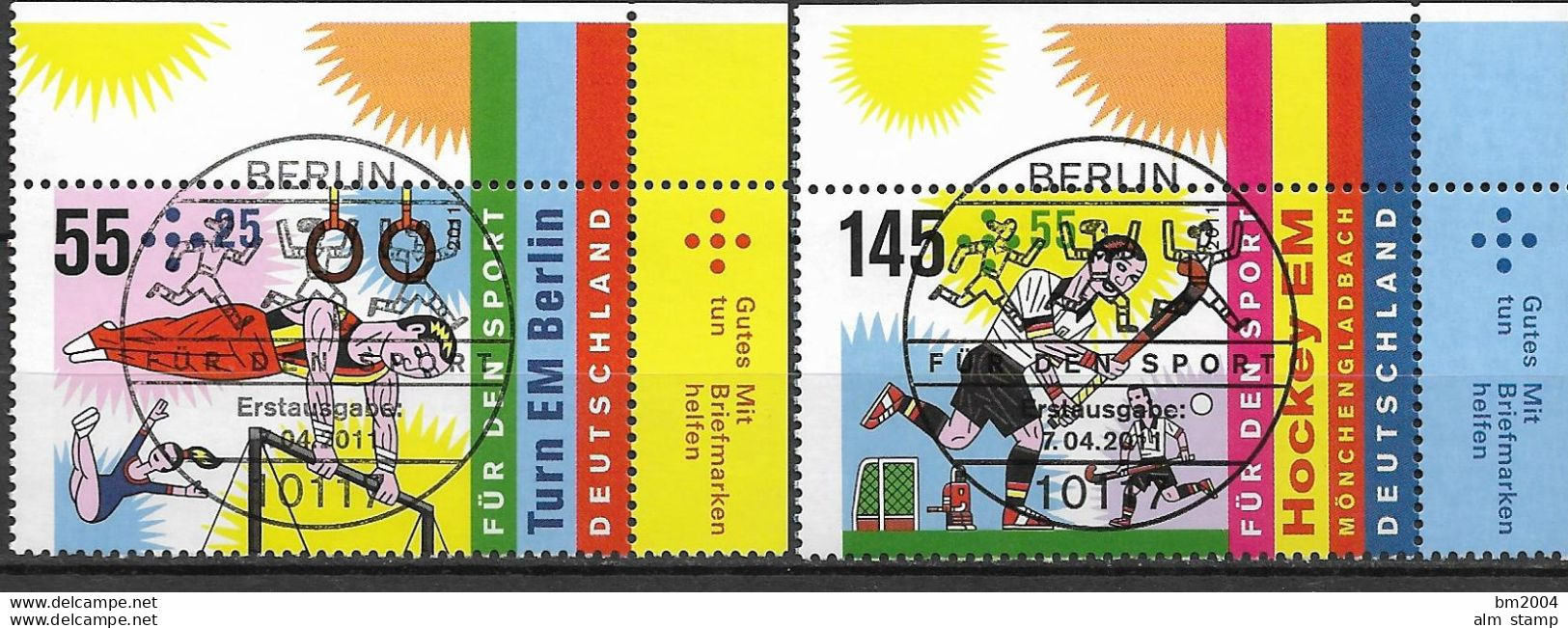 2011 Deutschland Germany  Mi.  2857-60  FD-used  Berlin  EOR  Sporthilfe - Gebraucht