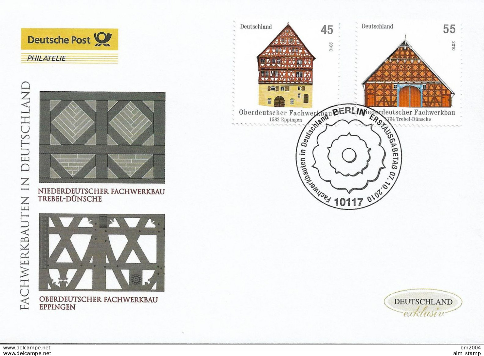 2010  Deutschland  Germany Mi. 2823-4 FDC   Fachwerkbauten In Deutschland - 2001-2010