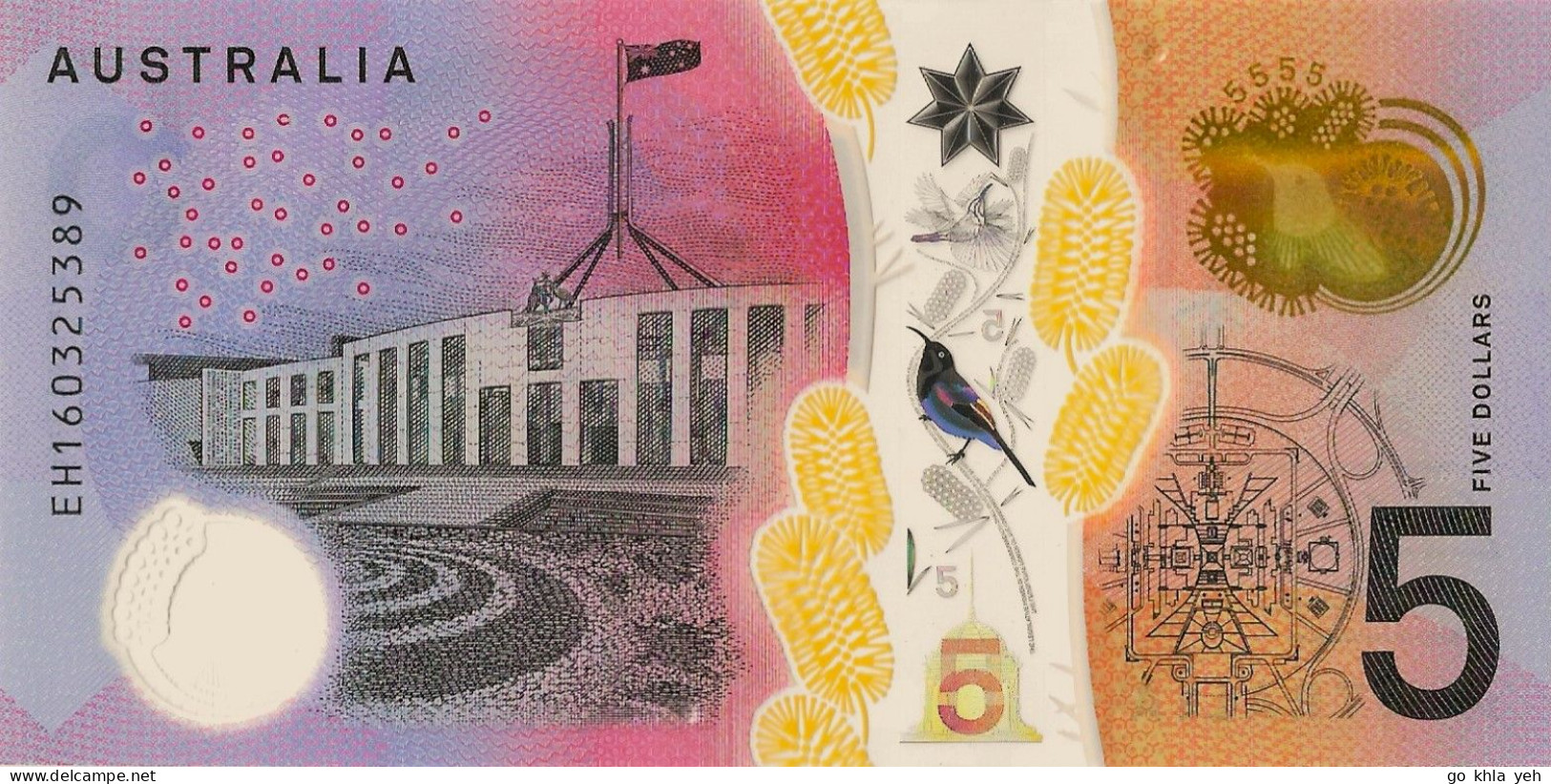 AUSTRALIE 2016 5 Dollar - P.62a Neuf UNC - 2005-... (polymère)
