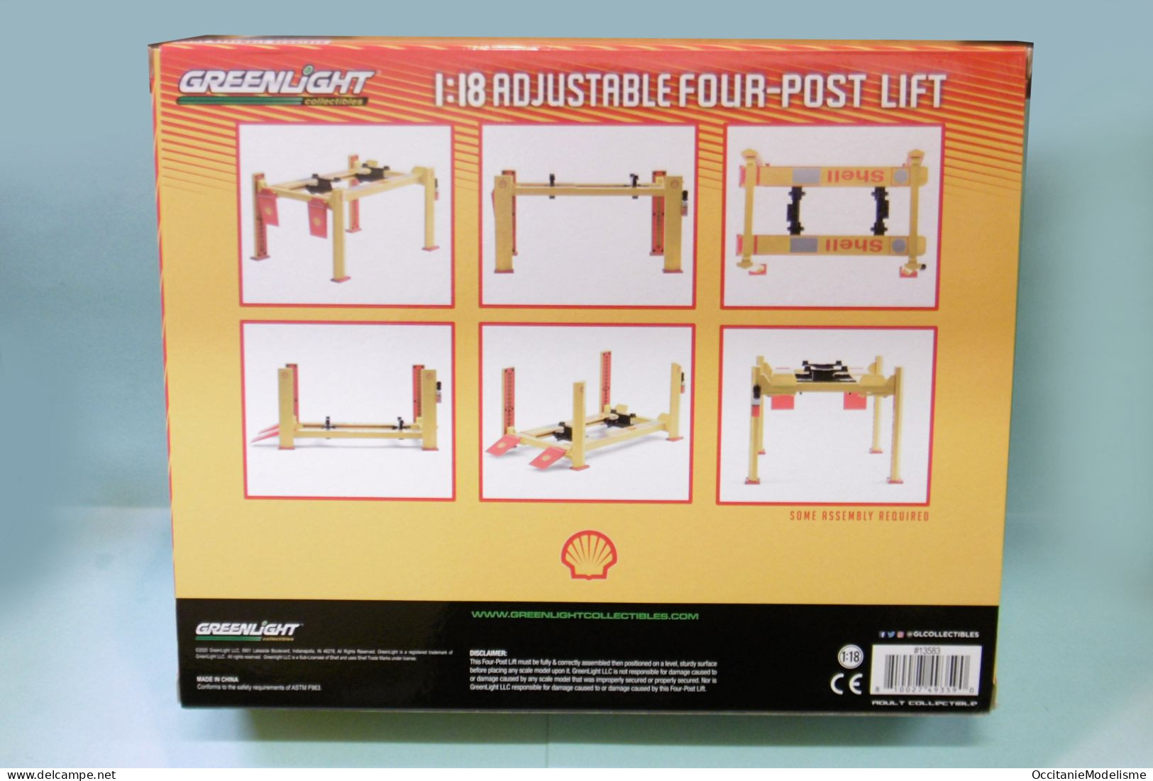 Greenlight - PONT ELEVATEUR 4 Pieds SHELL Réf. 13583 Neuf 1/18 - Otros & Sin Clasificación