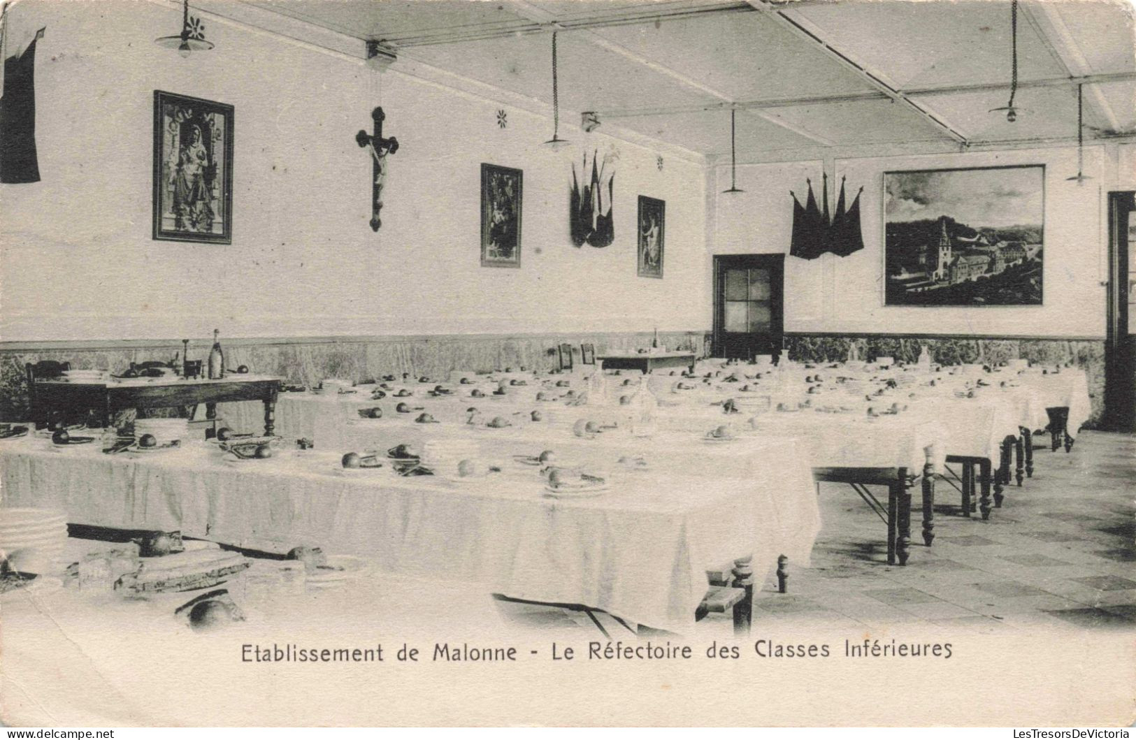 BELGIQUE - Malonne - Etablissement De Malonne - Le Réfectoire Des Classes Inférieures - Carte Postale Ancienne - Otros & Sin Clasificación