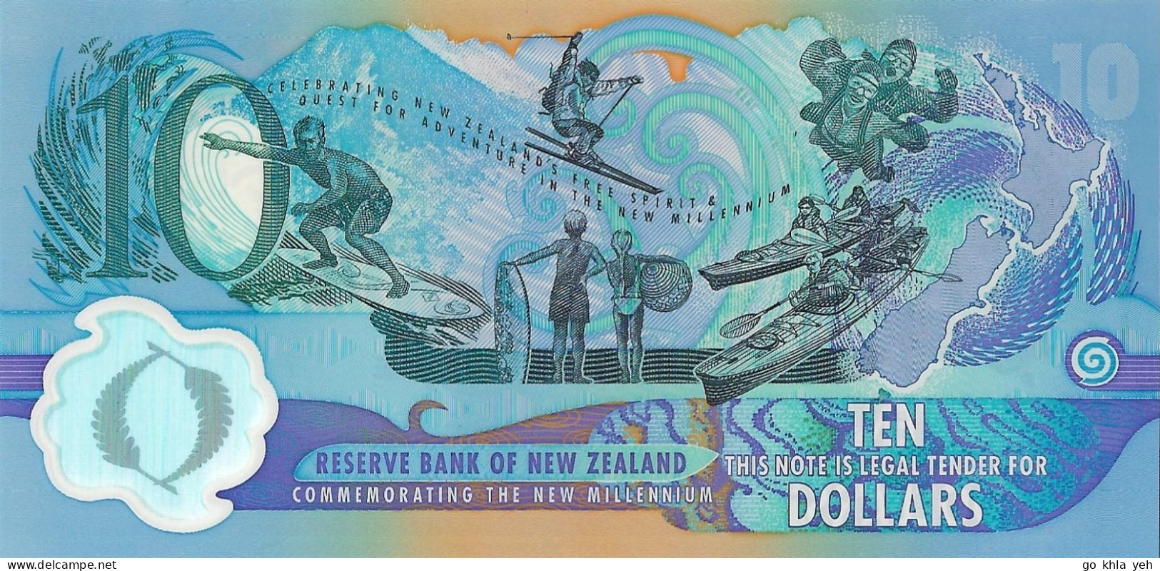 NOUVELLE-ZELANDE 2000 10 Dollar - P.190a Neuf UNC - New Zealand