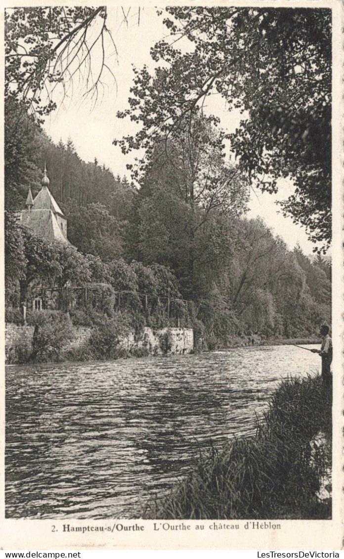 BELGIQUE - Hotton - Hampteaus/Ourthe - L'Ourthe Au Château D'Héblon - Carte Postale Ancienne - Hotton