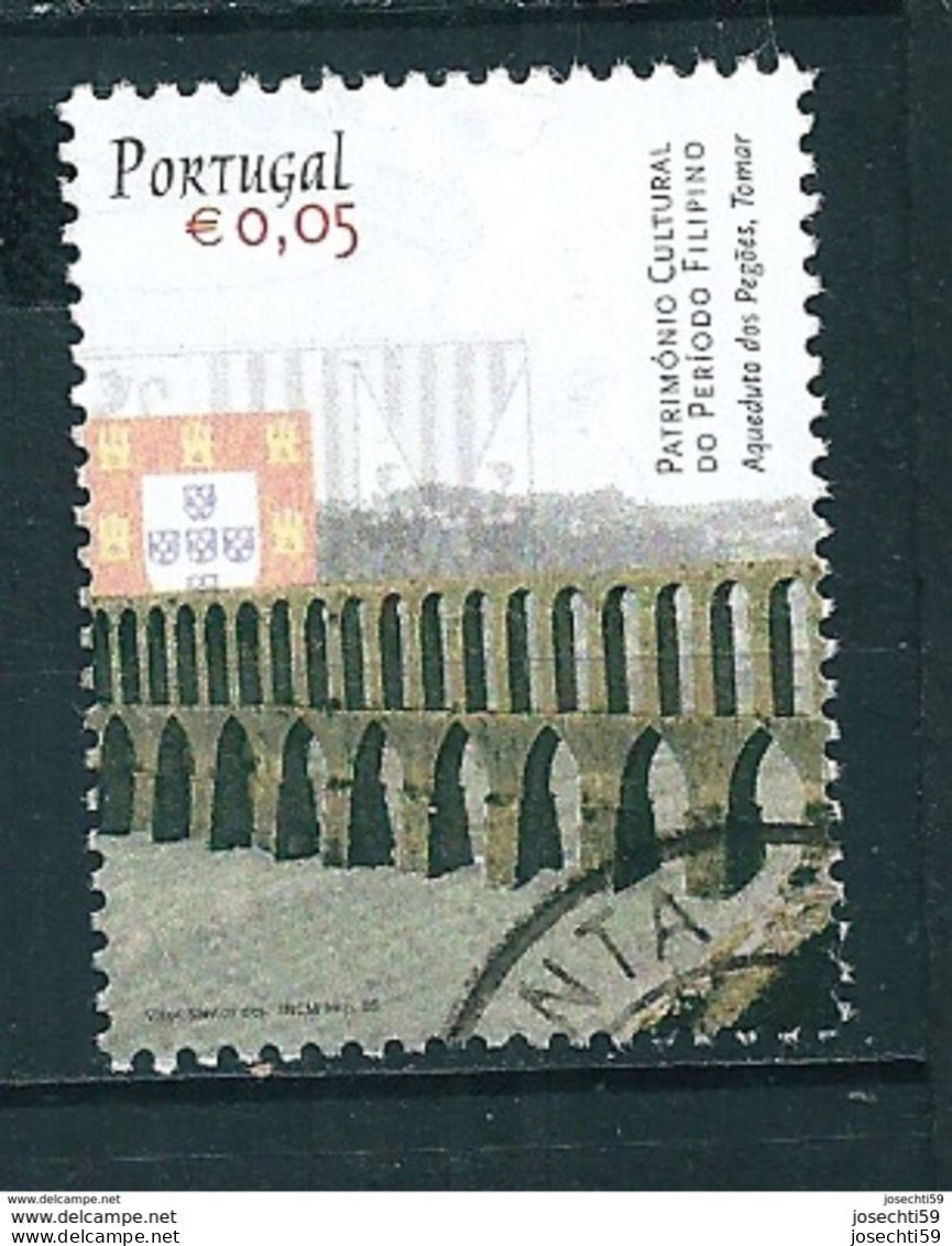 N° 2898 Aqueduc Des Pegoes 0.05 € Timbre Portugal  Oblitéré 2004 - Oblitérés