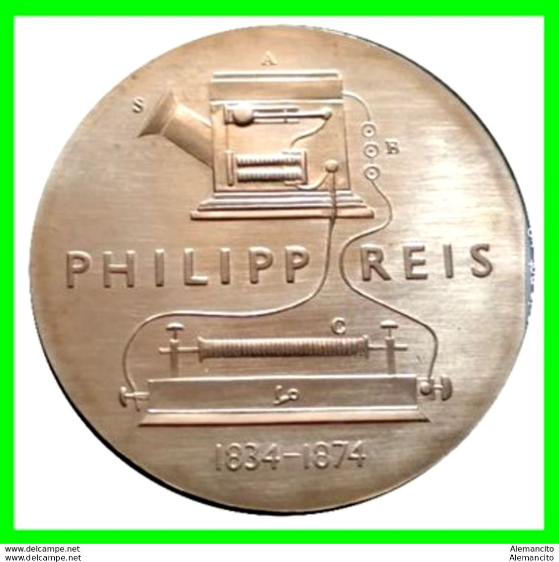 ( GERMANY ) REPUBLICA DEMOCRATICA DE ALEMANIA ( RDA ) MONEDA DE 5-DM AÑO 1974 -ALEMANIA DDR - 5 DM PHILIP REIS - 5 Marcos