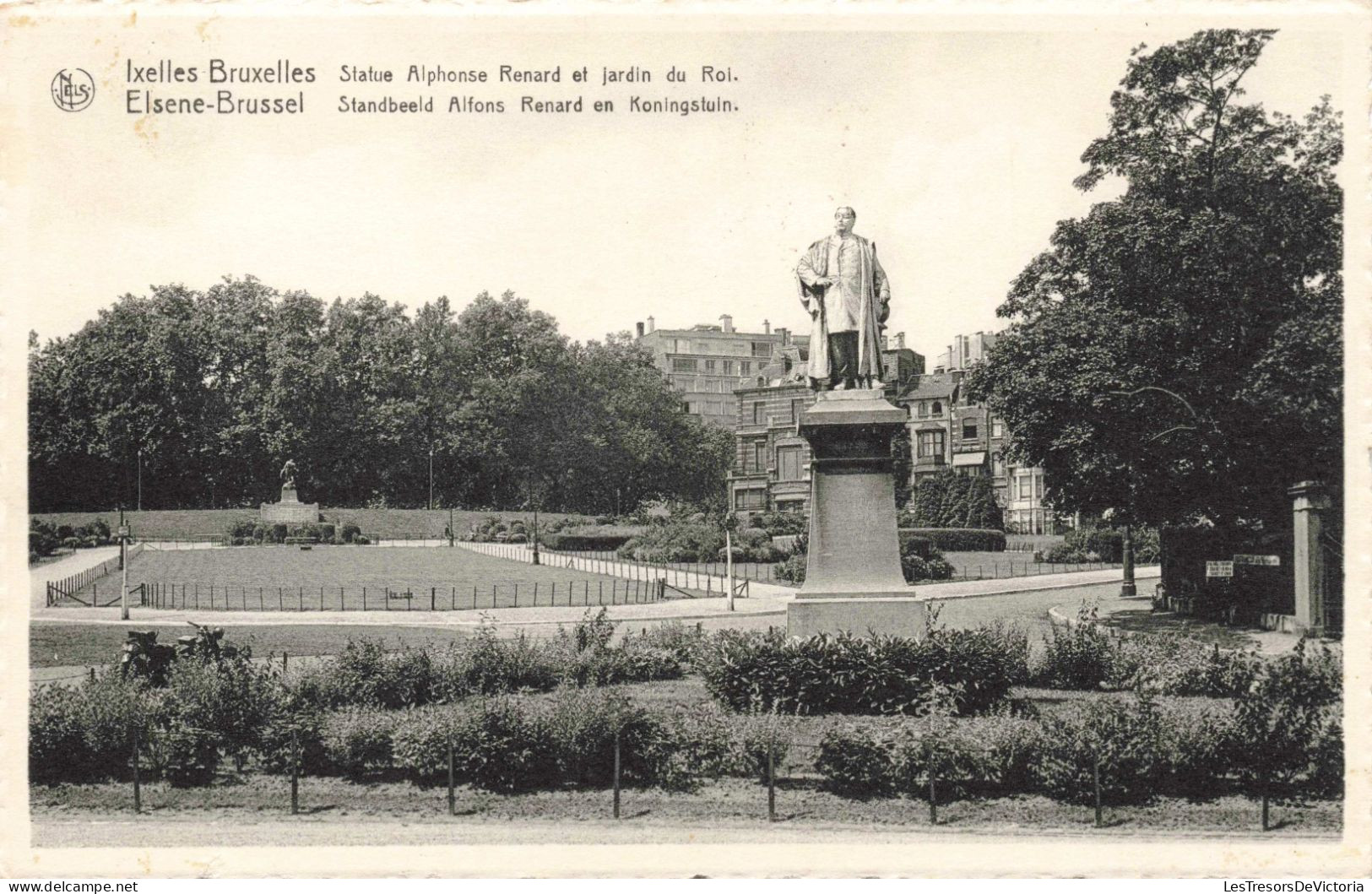 BELGIQUE - Bruxelles - Ixelles - Statue Alphonse Renard Et Jardin Du Roi - Carte Postale - Ixelles - Elsene