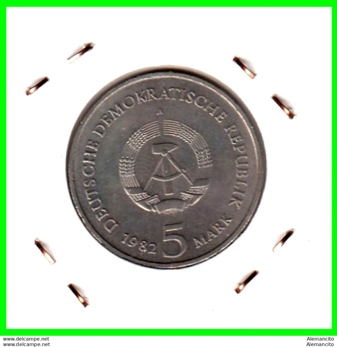 ( GERMANY DDR ) REPUBLICA DEMOCRATICA DE ALEMANIA ( RDA ) MONEDA DE 5-DM AÑO 1982 - KM-85 -  - 5 DM ( WARTBURG CASTLE ) - 5 Marcos