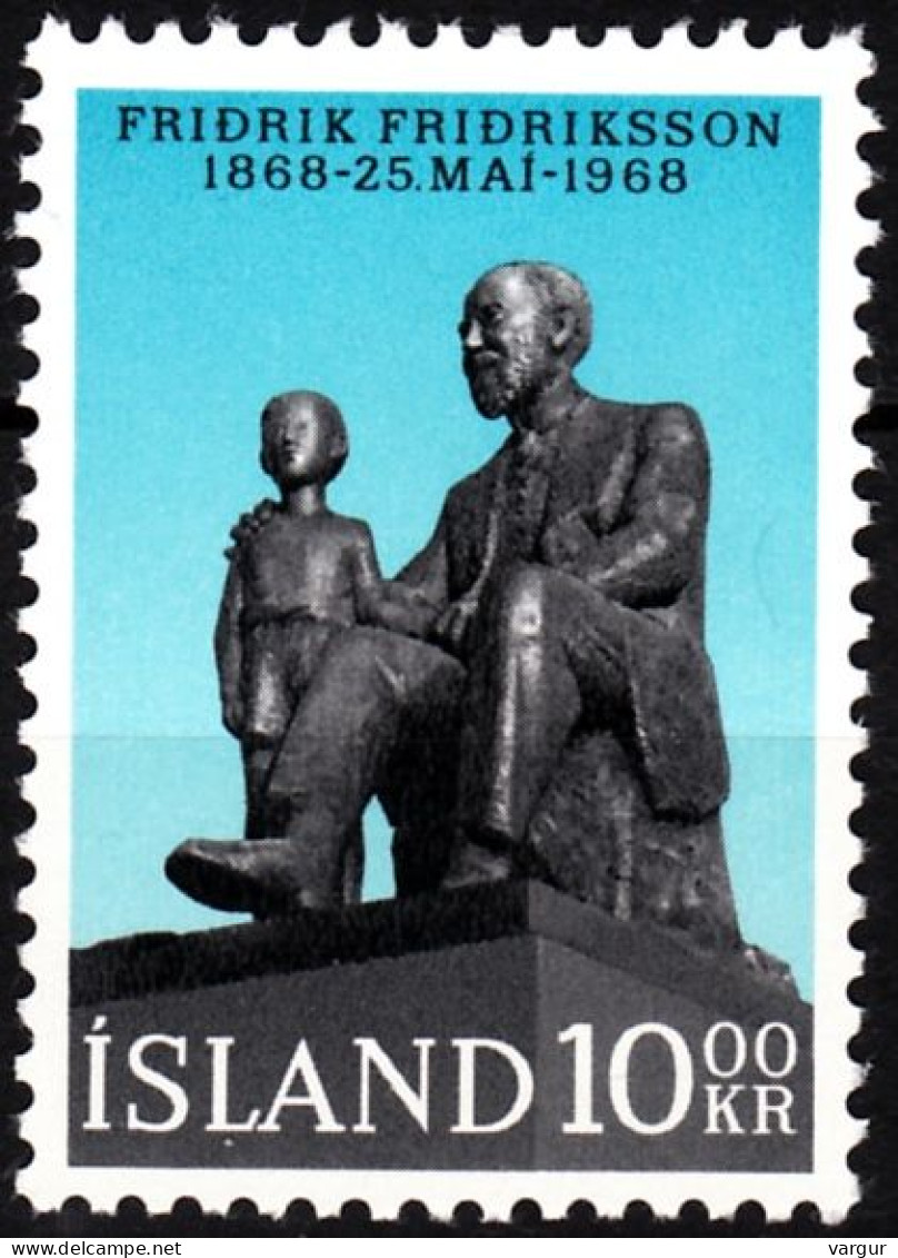 ICELAND / ISLAND 1968 Religion Art: Fridriksson - 100. Theologian. Statue. Single, MNH - Theologen