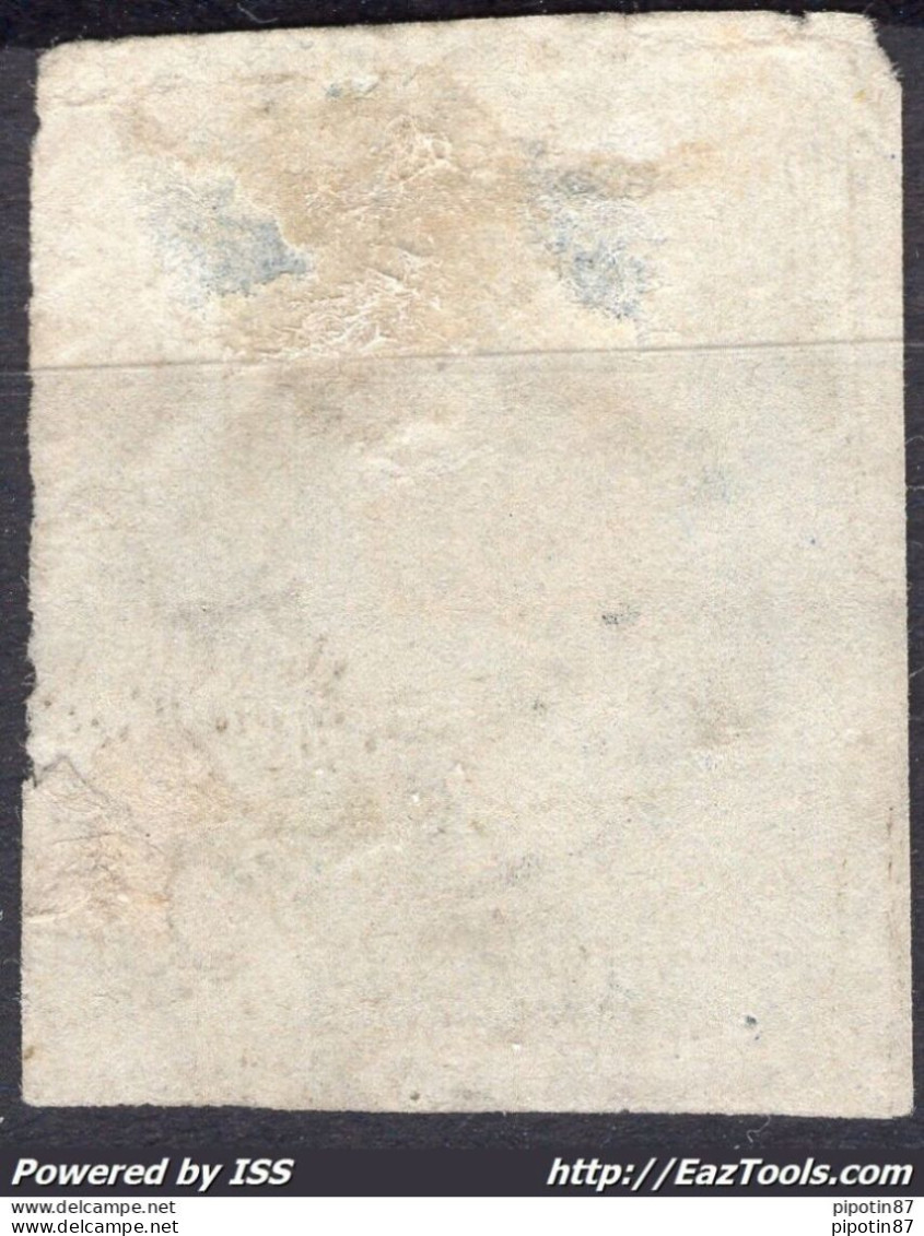 FRANCE EMISSION DE BORDEAUX 20c BLEU N° 44B AVEC OBLITERATION - 1870 Bordeaux Printing