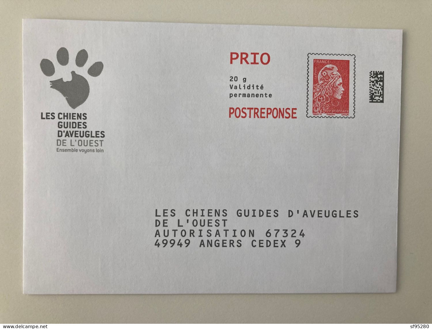 PAP REPONSE YSEULT YZ CATELIN LES CHIENS GUIDES D'AVEUGLES 368730 - Prêts-à-poster:reply
