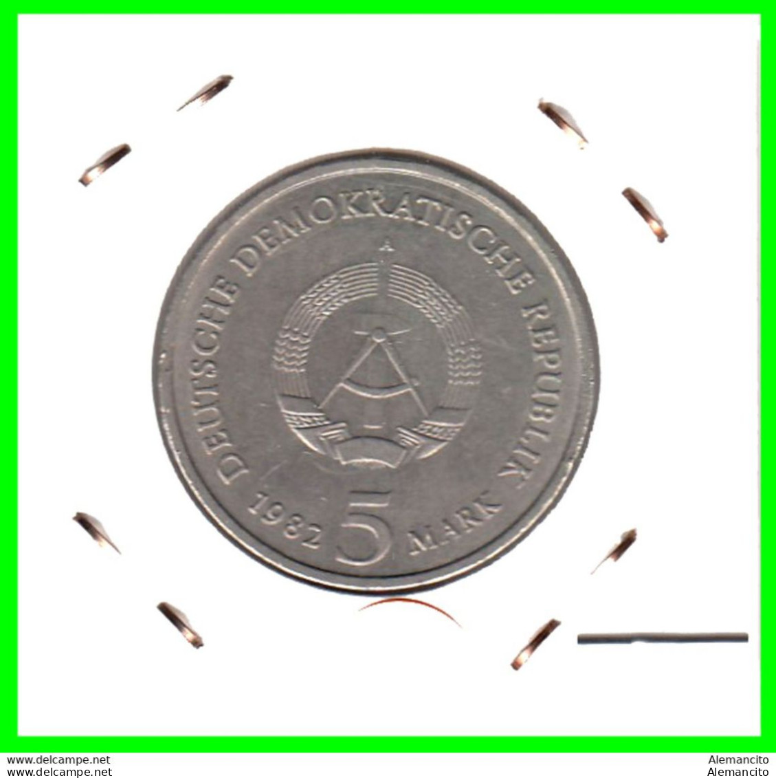 ( GERMANY DDR ) REPUBLICA DEMOCRATICA DE ALEMANIA  MONEDA DE 5-DM AÑO 1982 -KM-86 WARTBUTG CASTLE - 5 Mark