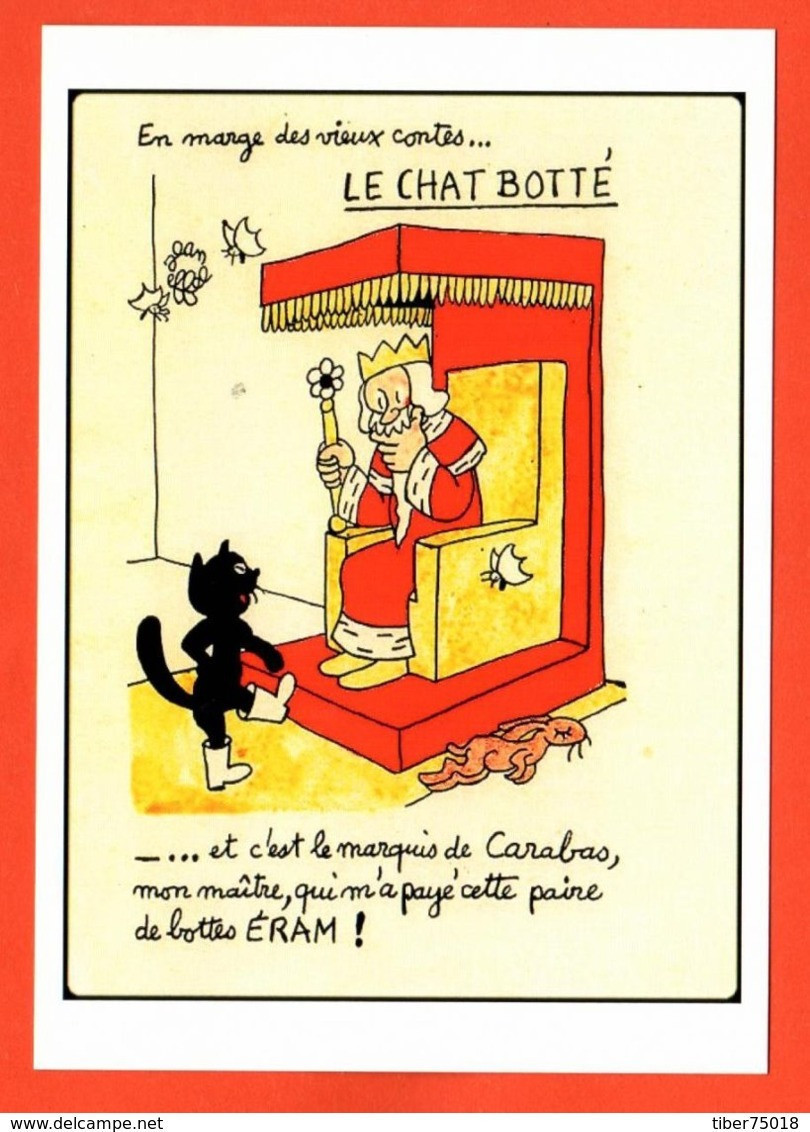 Carte Postale : Le Chat Botté (publicité ERAM - Chaussure) (affiche) Illustration : Jean Effel - Effel