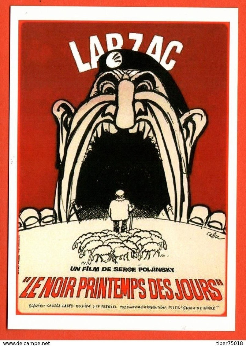 Carte Postale :  Larzac - Le Noir Printemps Des Jours (cinéma Affiche Film) Illustration Cabu - Cabu