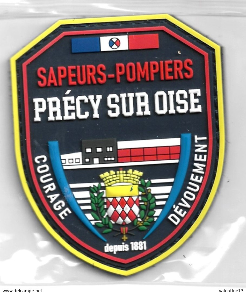 Ecusson PVC SAPEURS POMPIERS PRECY SUR OISE 60 - Pompieri