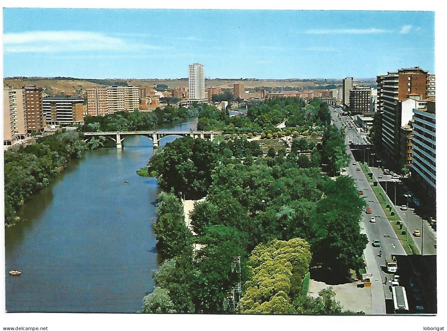 PASEO DE ISABEL LA CATOLICA Y RIO PISUERGA / ISABEL L CATOLICA PROMENADE AND THE PISUERGA RIVER.-  VALLADOLID.- (ESPAÑA) - Valladolid